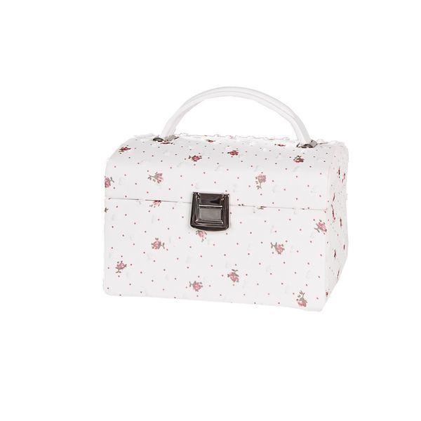 Hovedbilde Hvit / rosa smykkeskrin til barn med ballerina