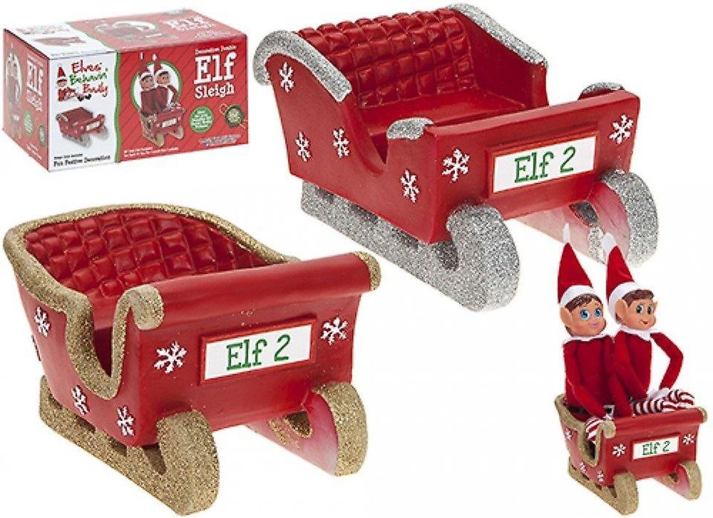 Rampenisse dobbel juleslede med LED lys