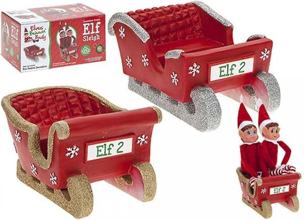 Hovedbilde Rampenisse dobbel juleslede med LED lys