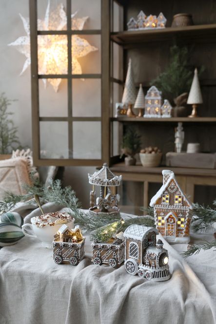 Hovedbilde Juletog med led lys i 3 deler fra Chic Antique