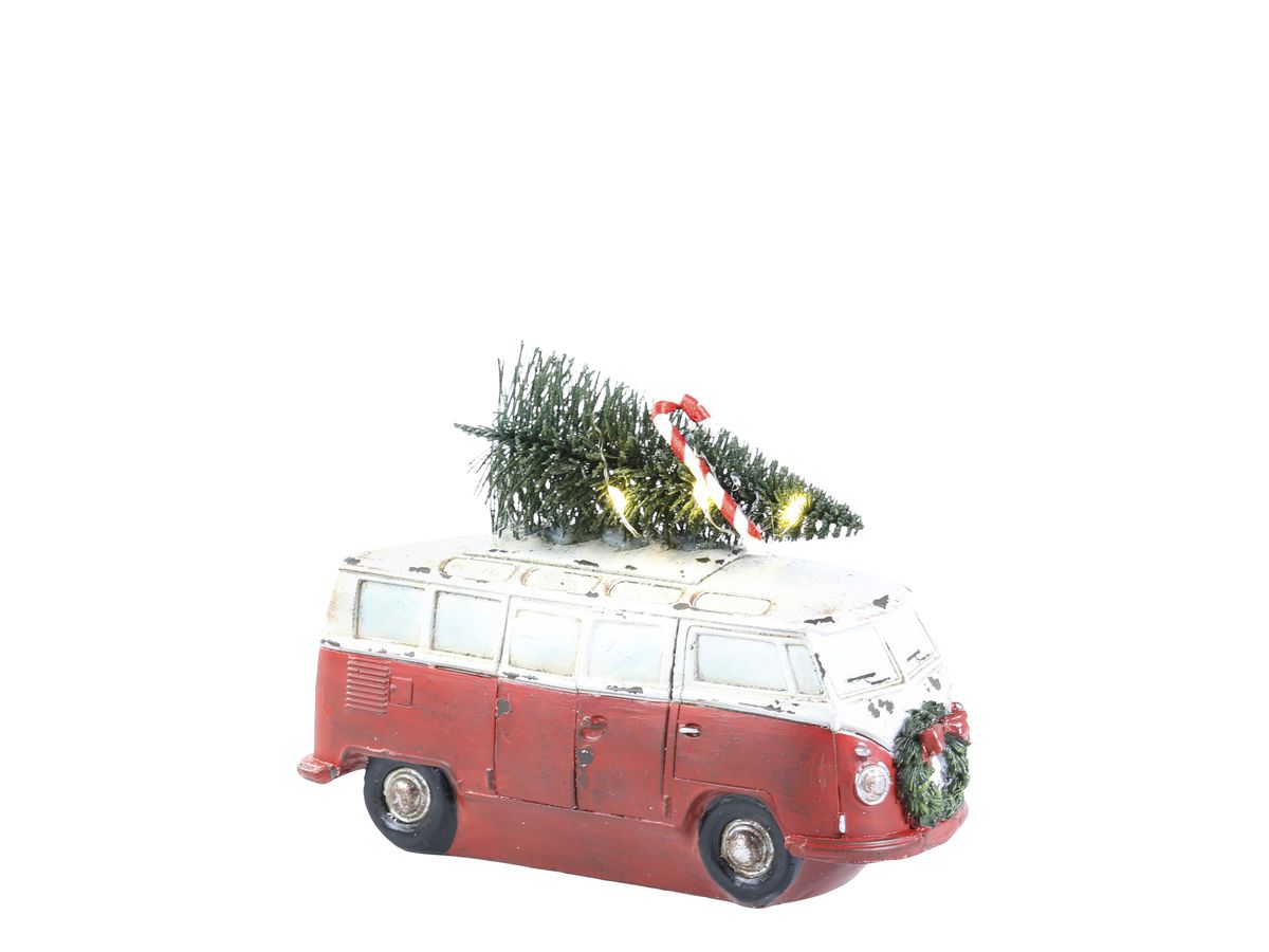 Vintage buss med juletre og ledlys fra Chic Antique