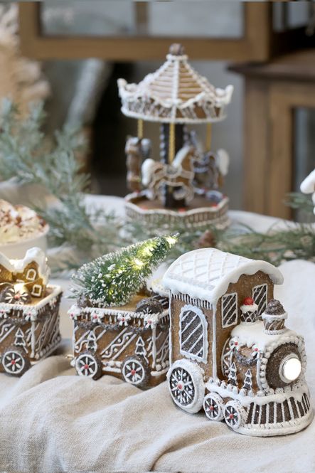 Hovedbilde Juletog med led lys i 3 deler fra Chic Antique