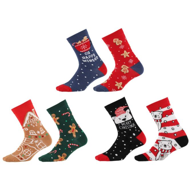 Hovedbilde Julesokker med 2 ulike sokker 36/41 - Assortert