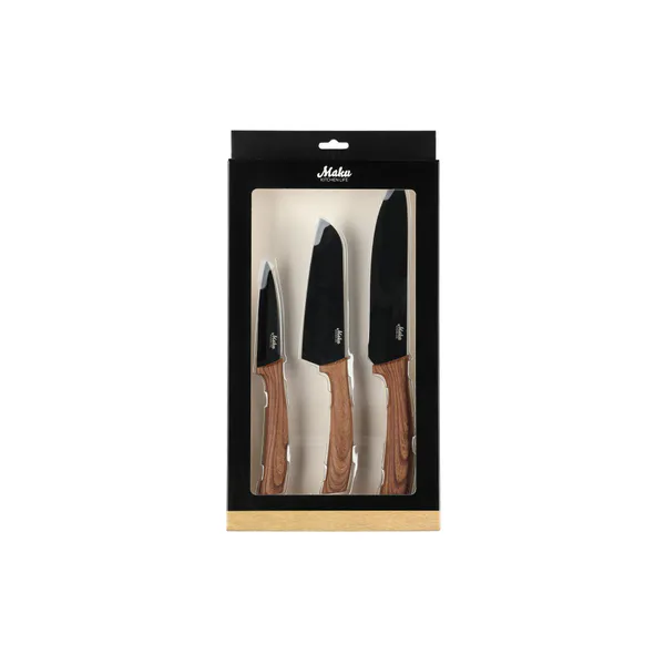 Hovedbilde Knivsett 3 deler med treskaft - Maku