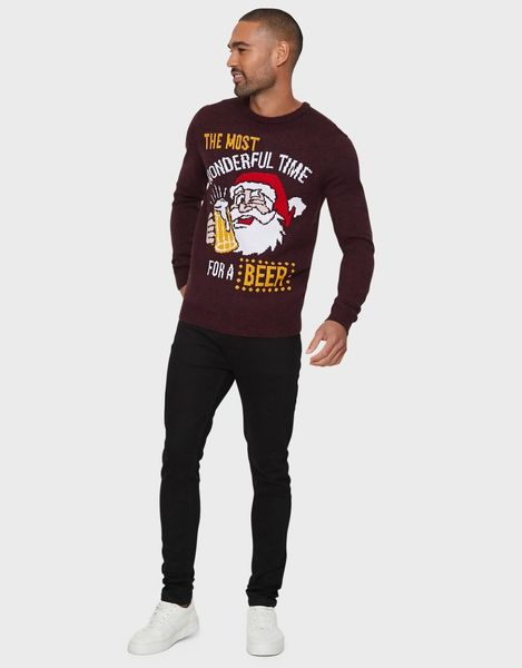Hovedbilde Burgunder Beer Julegenser til herre