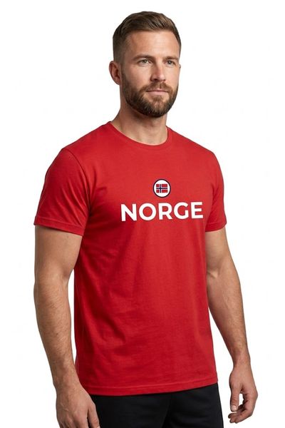 Hovedbilde Norge t-shirt i rød Retro  - Perfekt til fotball-VM