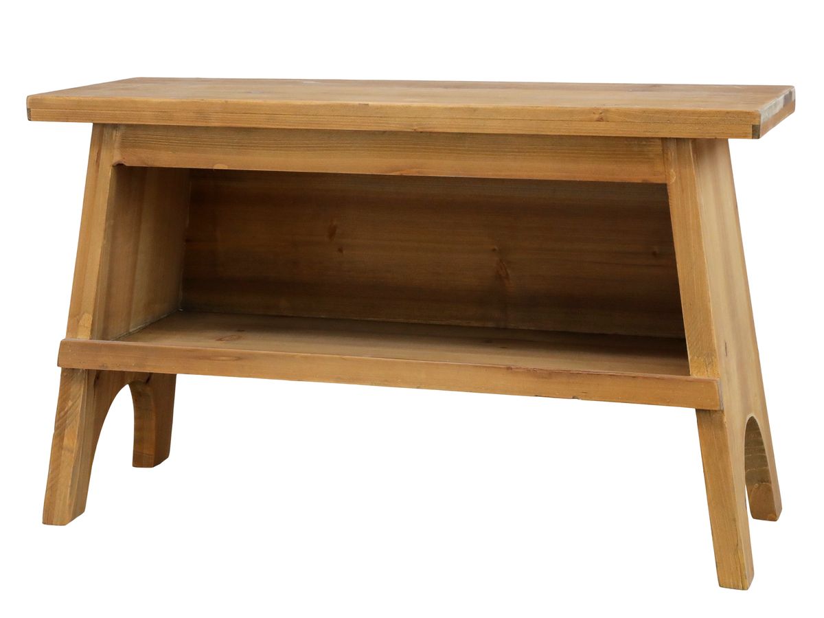 Benk med hylle fra Chic Antique H48,5/L80/B30 cm i tre