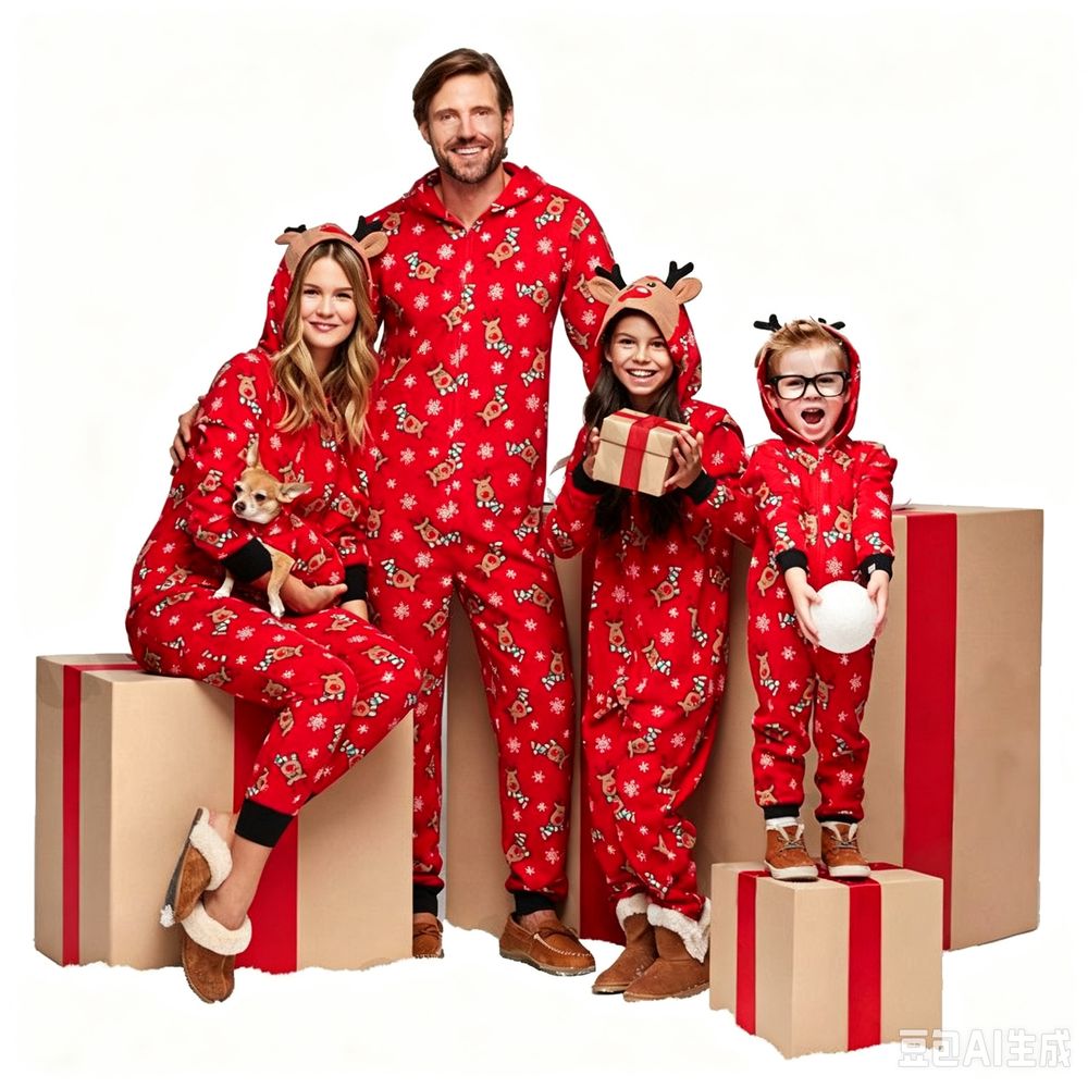 Julepyjamas jumpsuit Rudolf herre - Match hele familien