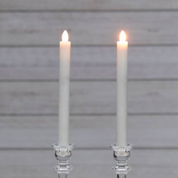 Hovedbilde Kronlys / stearinlys 2 pk led hvit