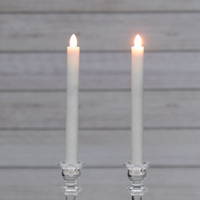 Hovedbilde Kronlys / stearinlys 2 pk led hvit