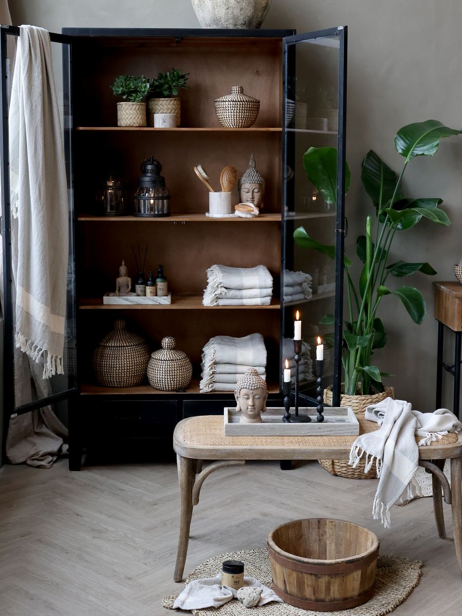 Fransk benk med flettet sete fra Chic Antique 
