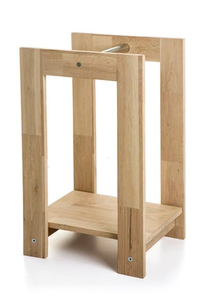 Vedkurv i eik - 50 cm høy