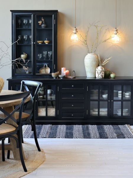 Hovedbilde Marseille Sort Veggskap med 4 hyller fra Chic Antique