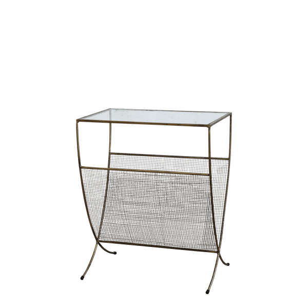 Hovedbilde Bord med magasin holder med glassplate fra Chic Antique