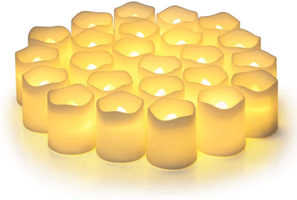 20 pk med dekorative led kubbelys 