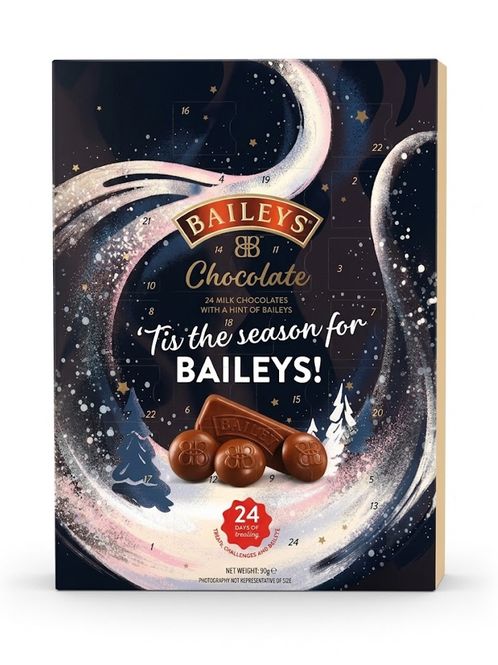 Hovedbilde Baileys sjokoladejulekalender 90 g og sitat hver dag