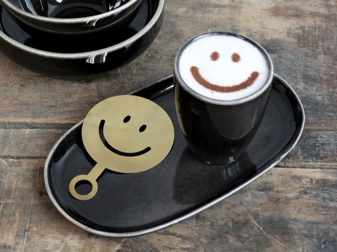Hovedbilde Kaffe Stencil Happy Smiley
