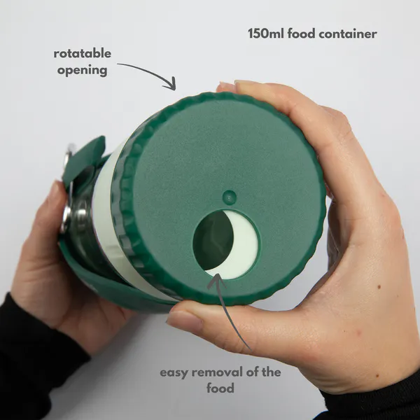 Hovedbilde Drikkeflaske med snackrom til hund 2-i-1 600+150ml