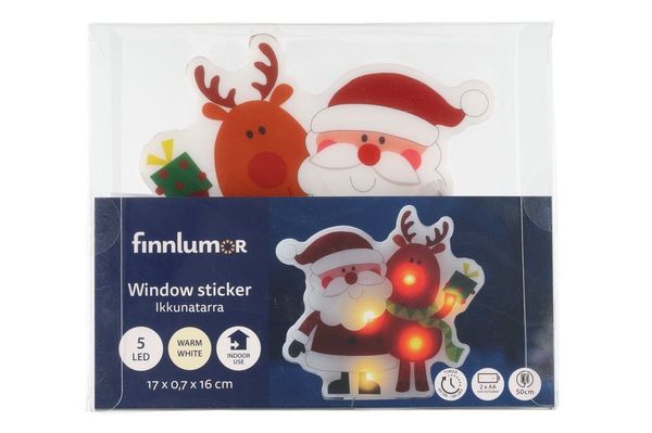 Hovedbilde Vindusklistremerke med ledlys - 15 x 17 cm