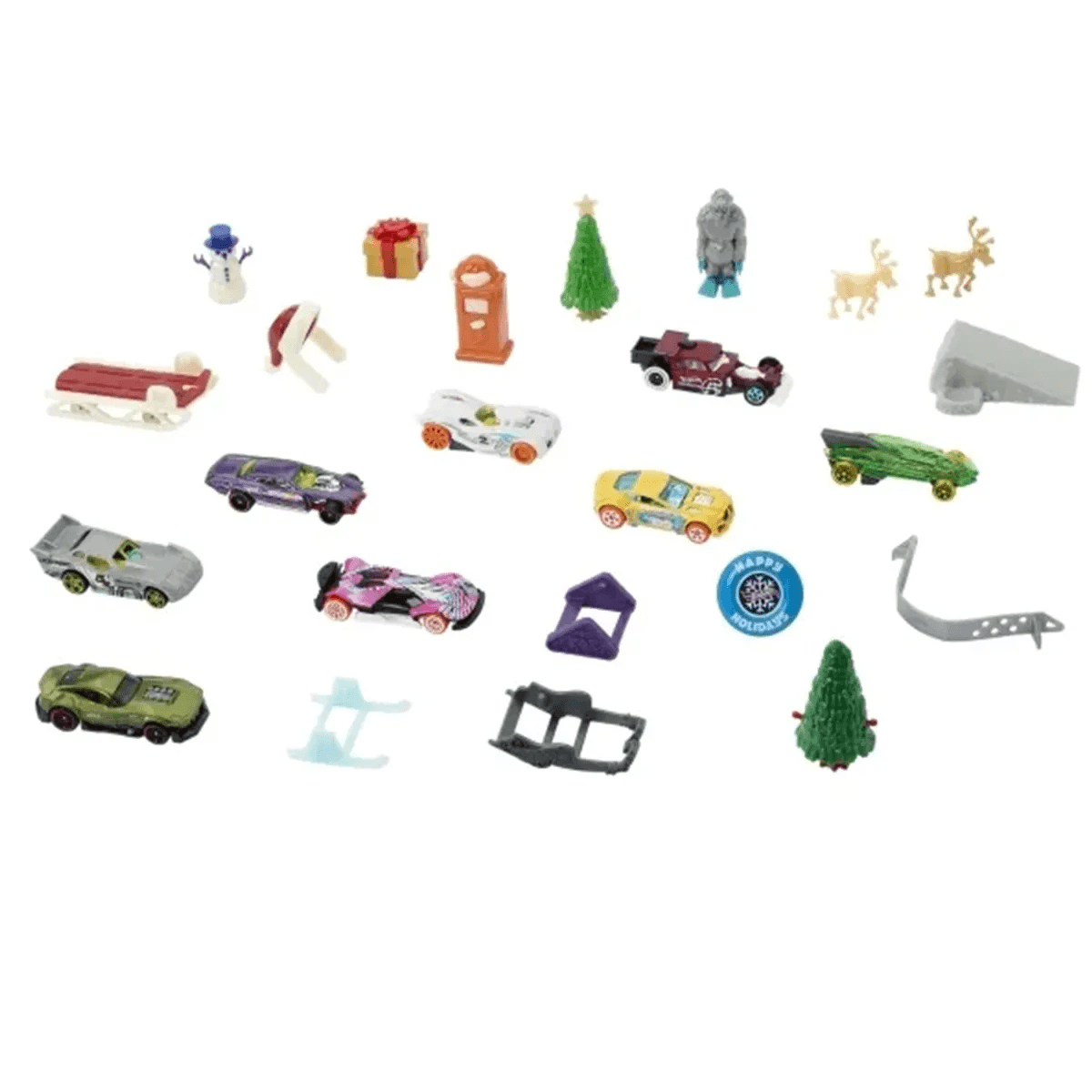 Julekalender Hot Wheels Basics - 8 Stilige Biler & Tilbehør