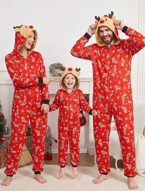 Hovedbilde Julepyjamas jumpsuit Rudolf dame - Match hele familien