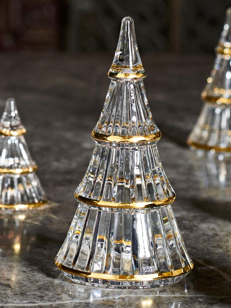 Fairytale Juletre XL klart glass med gull Holmegaard Christmas