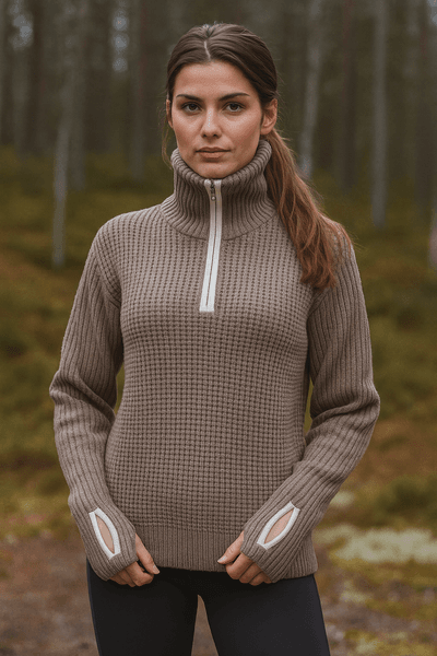 Hovedbilde Skei ullgenser i valnøtt/ offwhite - Unisex