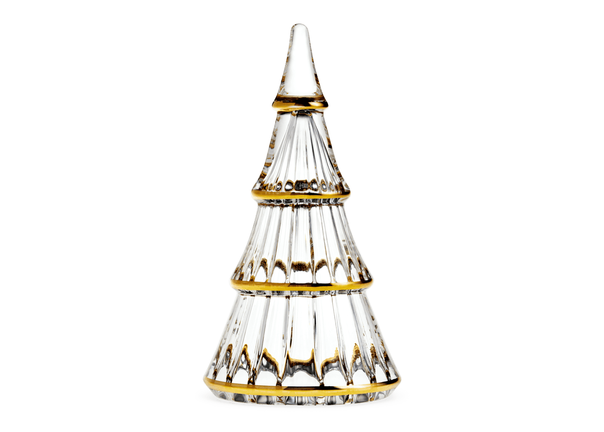 Fairytale Juletre XL klart glass med gull Holmegaard Christmas