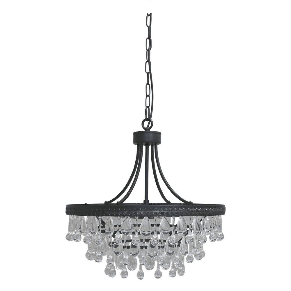 Versailles Lysekrone med dråpeformede glassprismer - 57 cm høyde