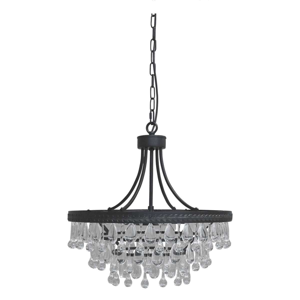 Versailles Lysekrone med dråpeformede glassprismer - 57 cm høyde