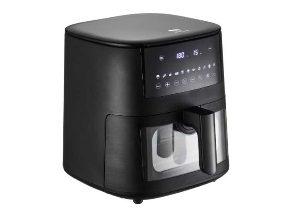 Airfryer med vindu 1650 watt 6,5 liter Matt svart	