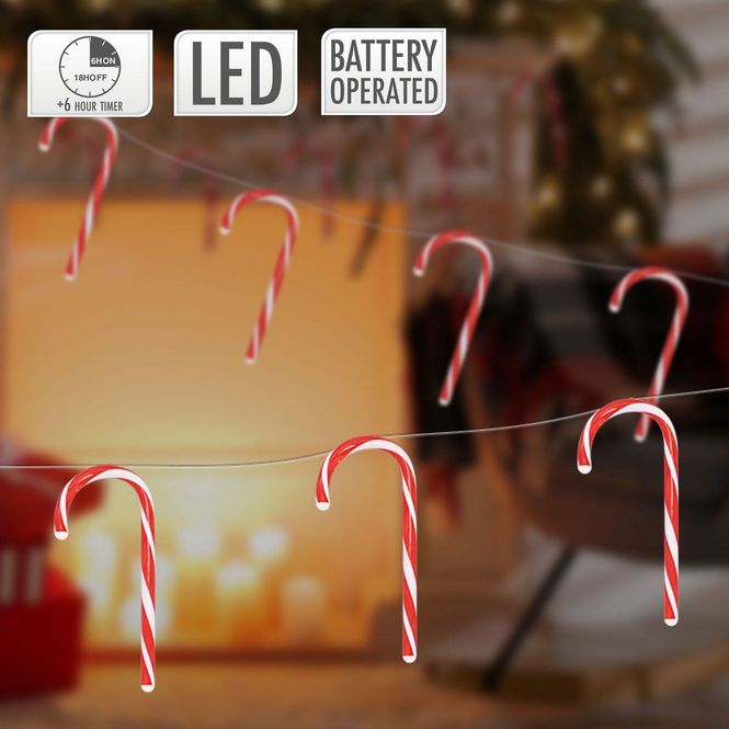 Hovedbilde Candy lyslenke med 7 sukkerstenger