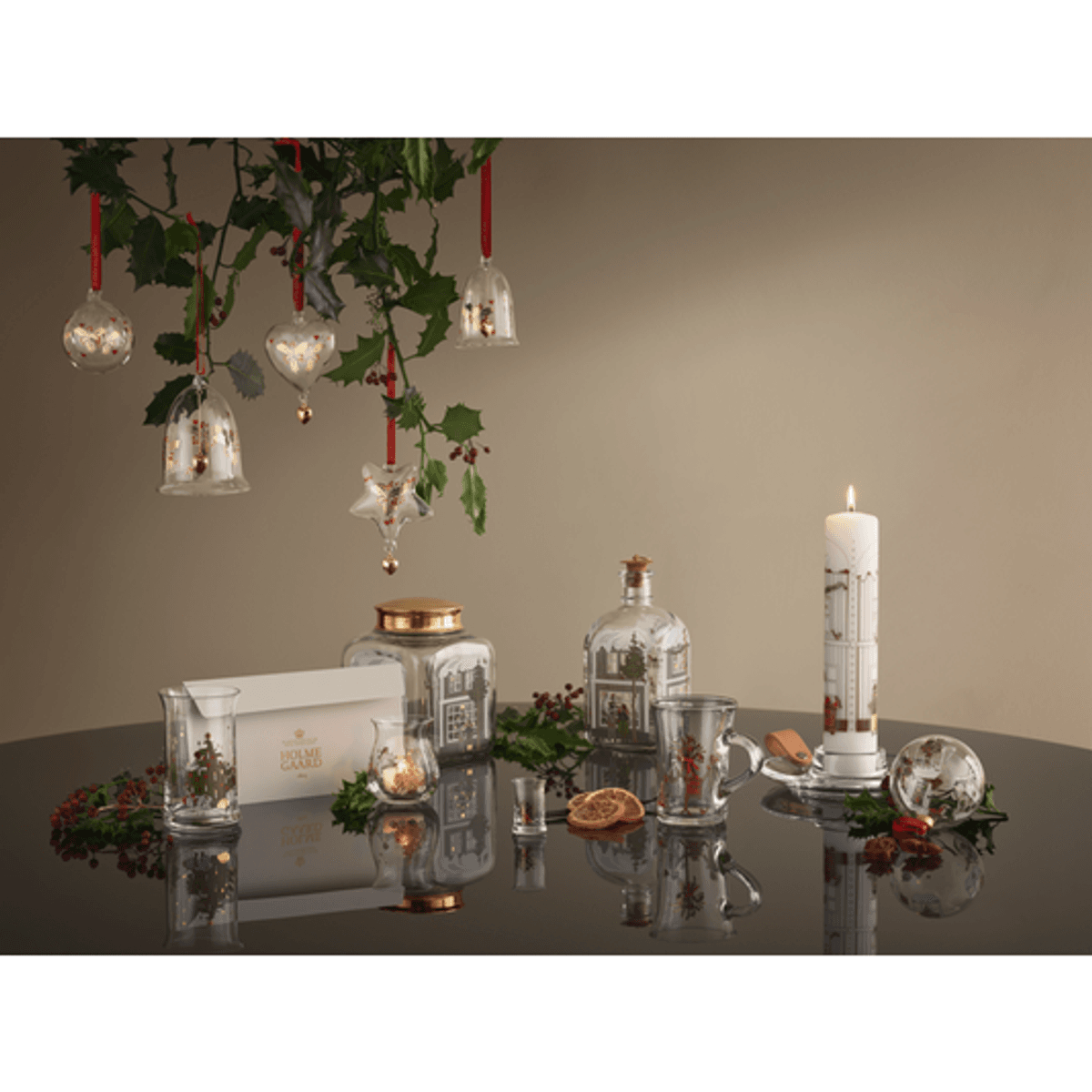 Holmegaard 2 stk  julelyslykt