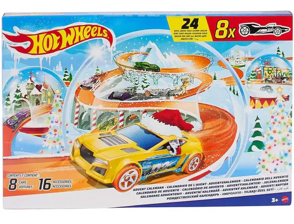 Hovedbilde Julekalender Hot Wheels Basics - 8 Stilige Biler & Tilbehør