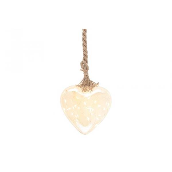 Hovedbilde Hjertelys LED med hamptau