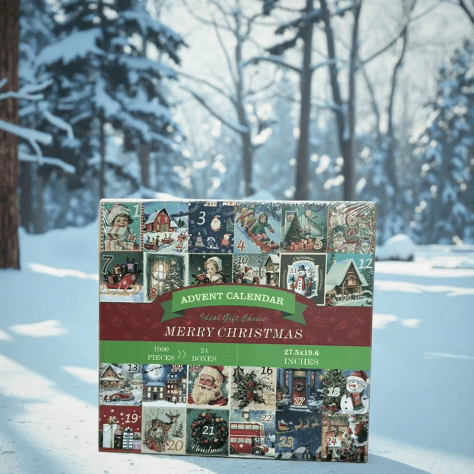 Hovedbilde Julekalender Nostalgi med 24 jule puslespill - 1000 biter