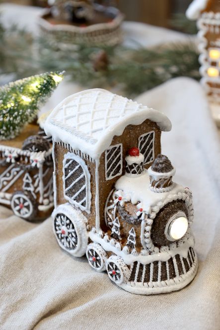 Hovedbilde Juletog med led lys i 3 deler fra Chic Antique