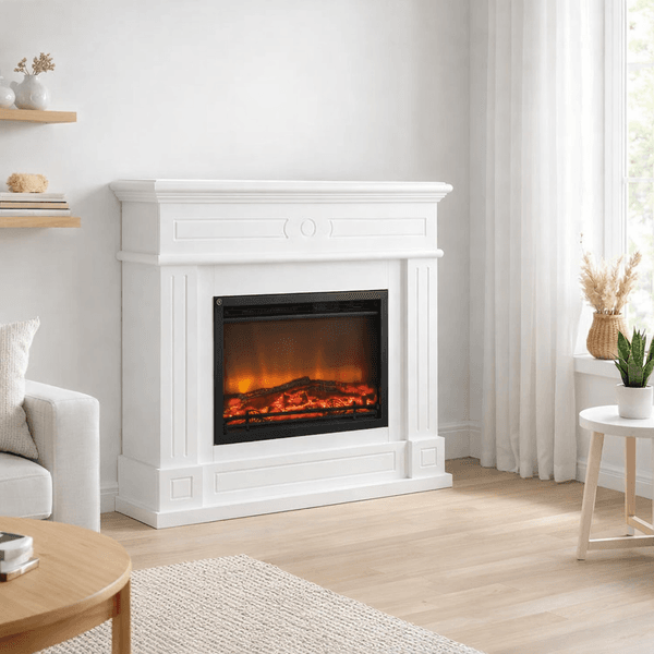 Hovedbilde Lekker elektrisk peis 2000 watt med hvit ramme-