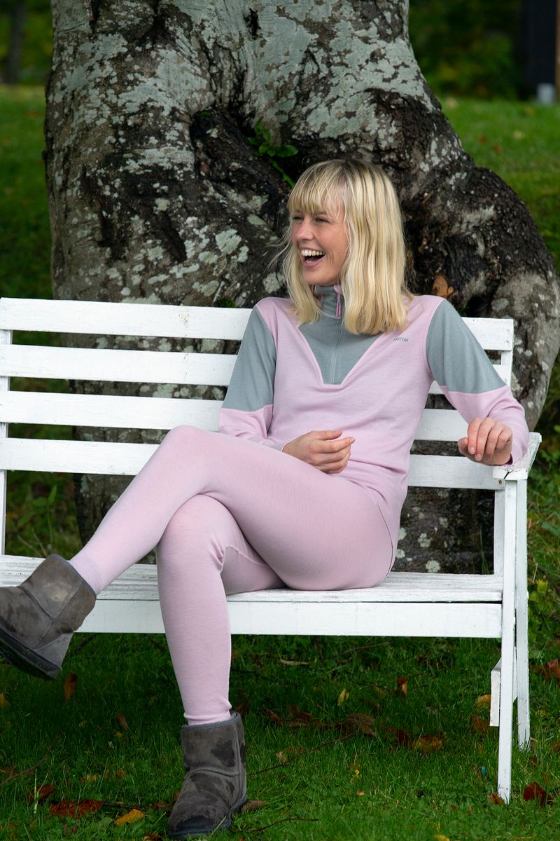 Ullundertøy Lina Longs i merinoull til dame Rosa