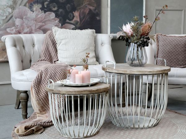 Hovedbilde Fransk Sofa i linstoff 2. pers fra Chic Antique I fargen hvit