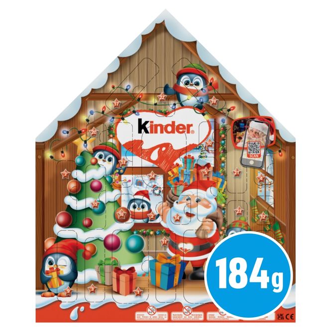 Hovedbilde Kinder Chalet Julekalender 184g